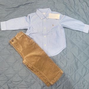 Baby boy Corduroy Pants & Button Down Shirt